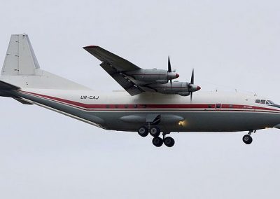 Mer AN-12 Aircraft private jet in flight used for filming