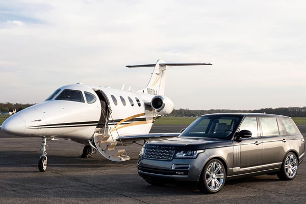 Private Jet with Land Rover 